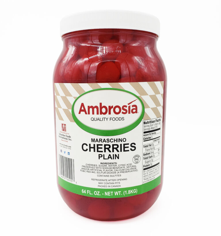 Ambrosia Cherries, Maraschino, LG, No Stem