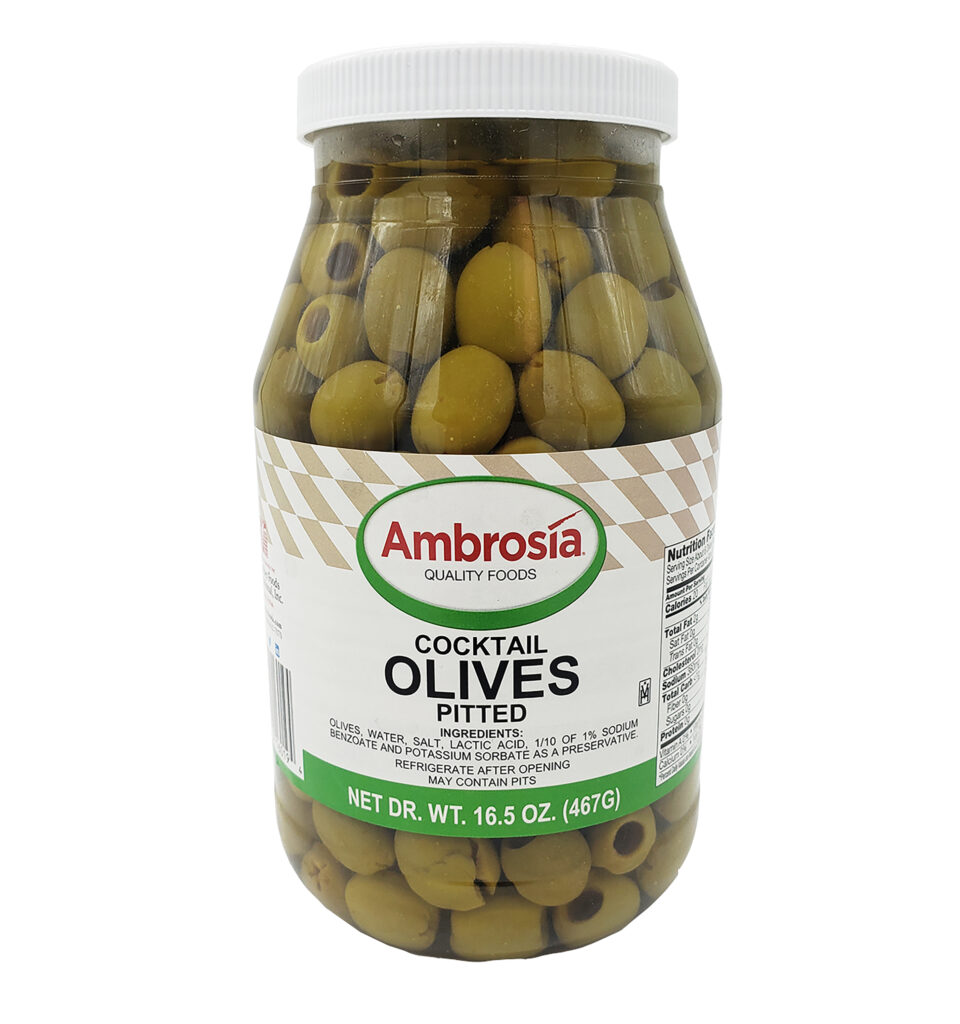 Ambrosia Pitted Cocktail Olives, 340/360