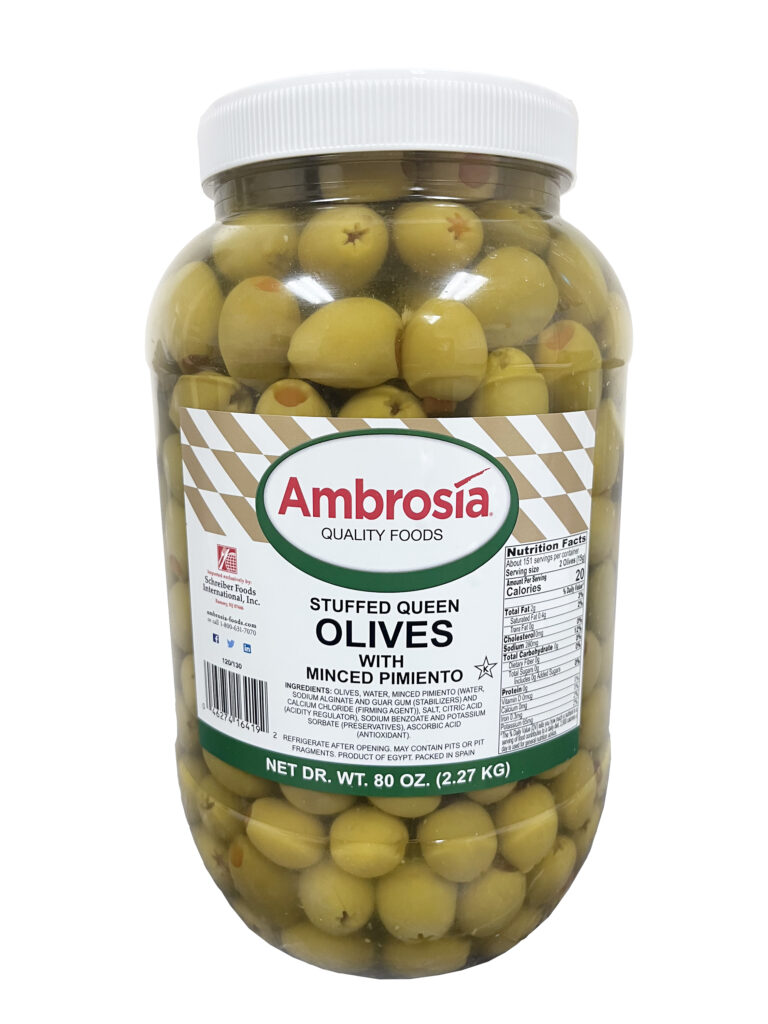 Ambrosia Stuffed Queen Olives, 120/130