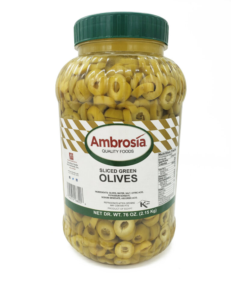 Sliced Green Olives, No Pimiento