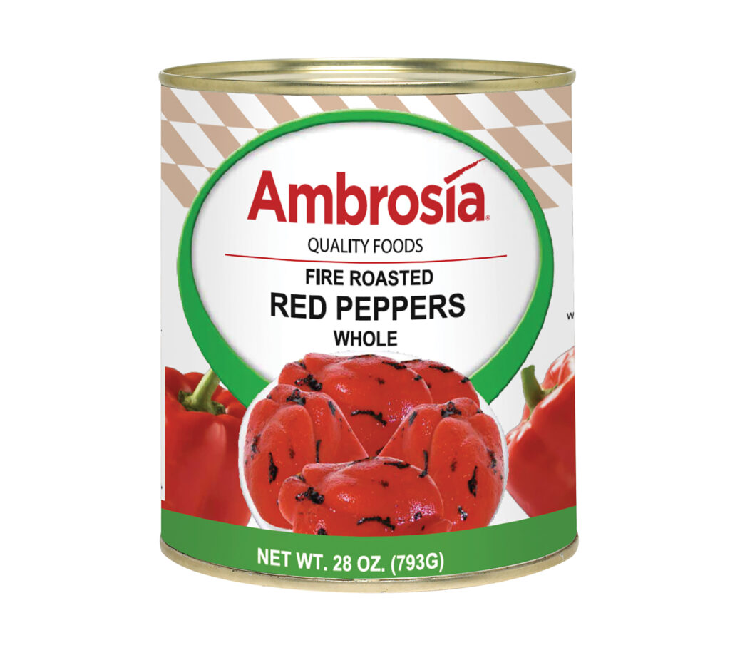 Ambrosia Peppers, Red, Fire Roasted