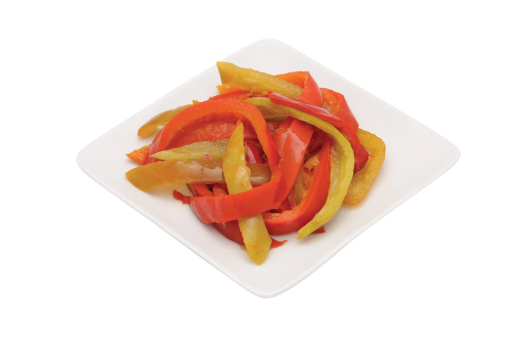 Ambrosia Peppers, Red & Green, Sliced