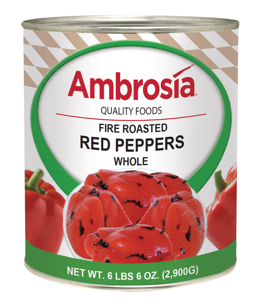 Ambrosia Peppers, Red, Fire Roasted