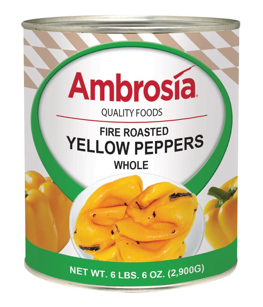 Ambrosia Peppers, Yellow, Fire Roasted