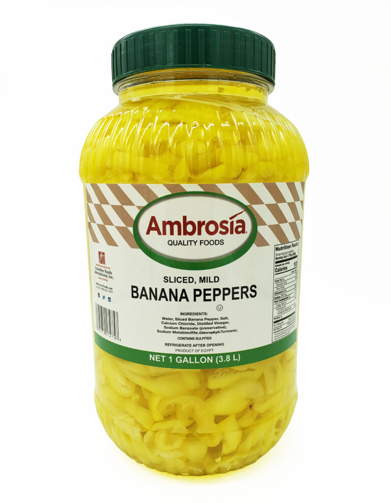 Ambrosia Peppers, Banana Sliced, Mild, Turmeric