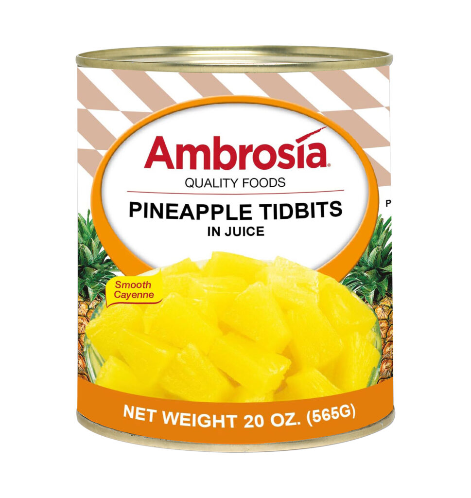 Ambrosia Pineapple, Tidbits, Juice
