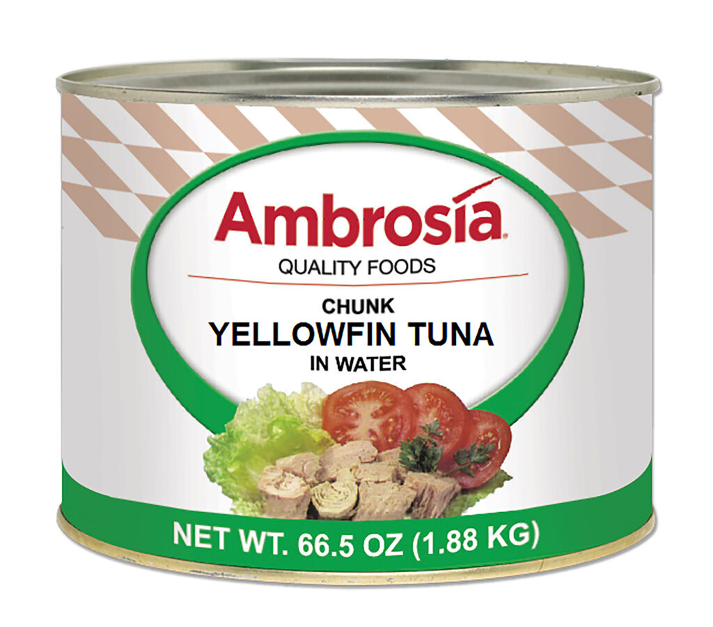 Ambrosia Tuna, Yellowfin, Chunk, No VB, 48 OZ.