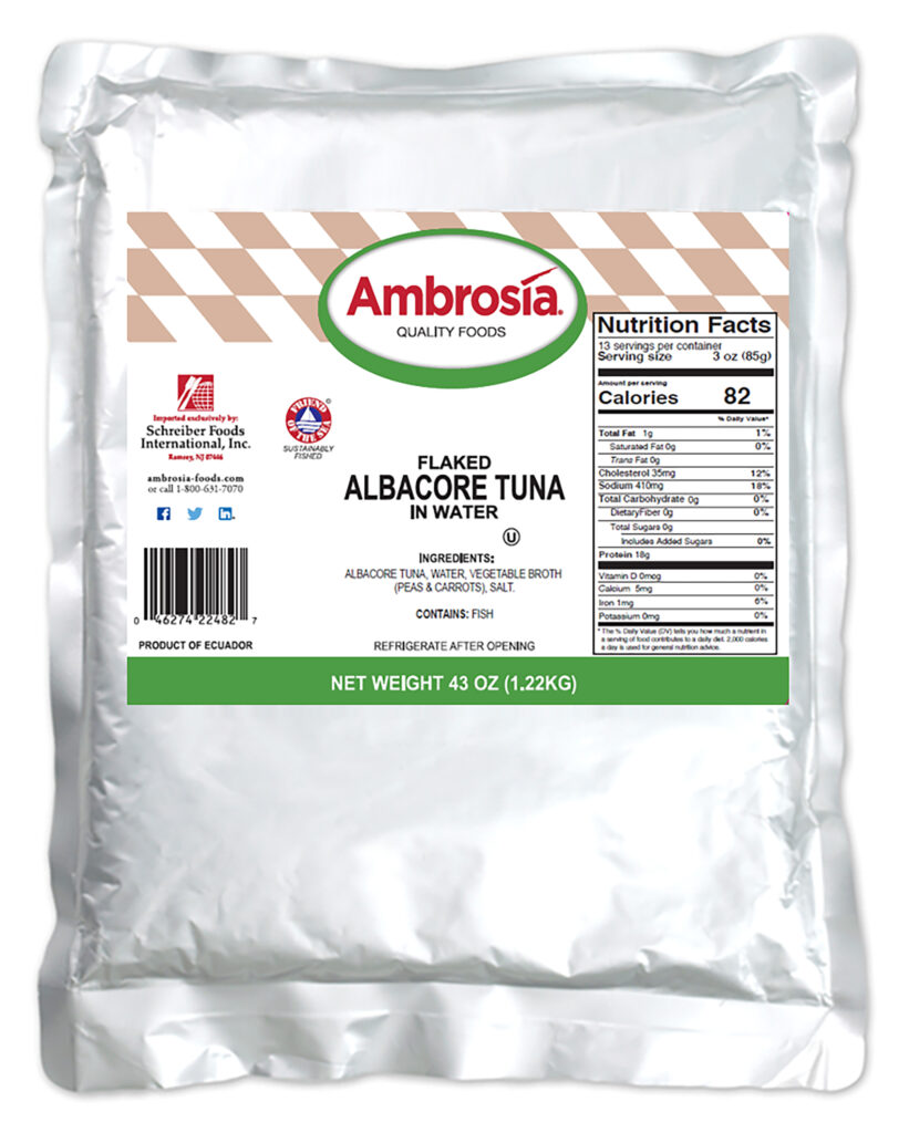 Ambrosia Tuna, Albacore, Pouch Pack