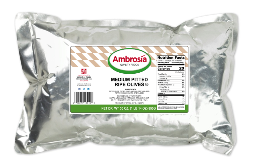 Medium Pitted Ripe Olives, Pouch Pack
