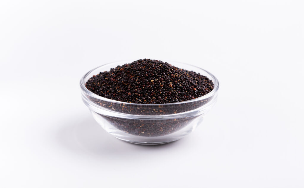 Quinoa, Black served out of the pack
