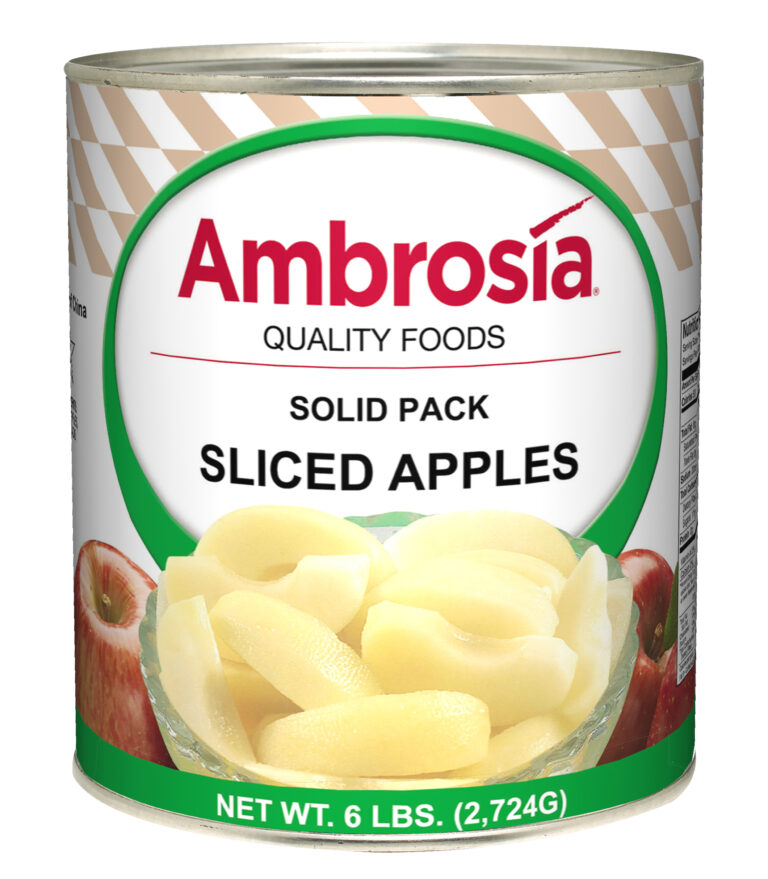 Ambrosia Apples, Sliced, Solid Pack
