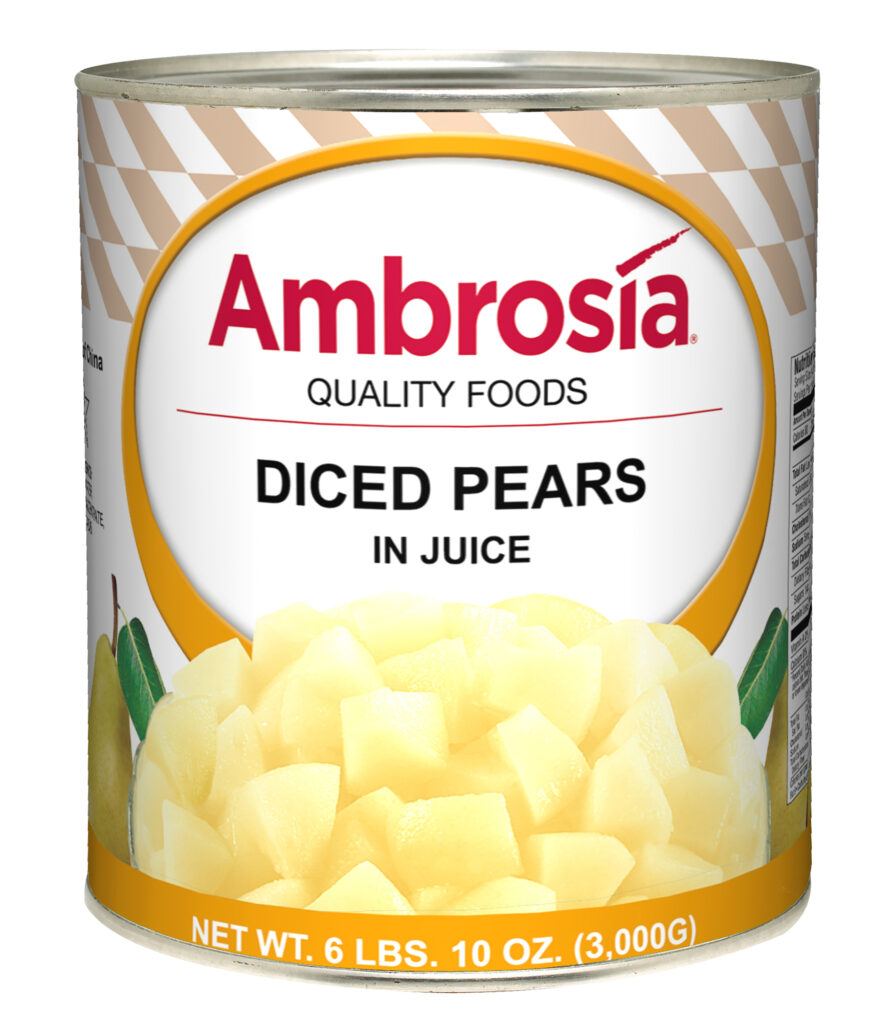 Ambrosia Pears, Diced, Juice